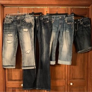 Lot of 4 MissMe jeans, capris, shorts (read description)